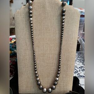 Robert Lee Morris Studios silver graduated bead necklace
